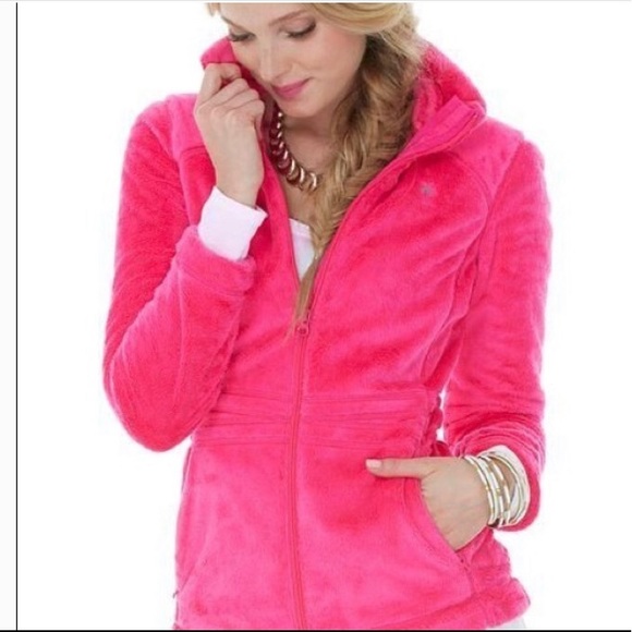 Lilly Pulitzer Maddie Jacket Plush Fleece Pink XS - Picture 4 of 5